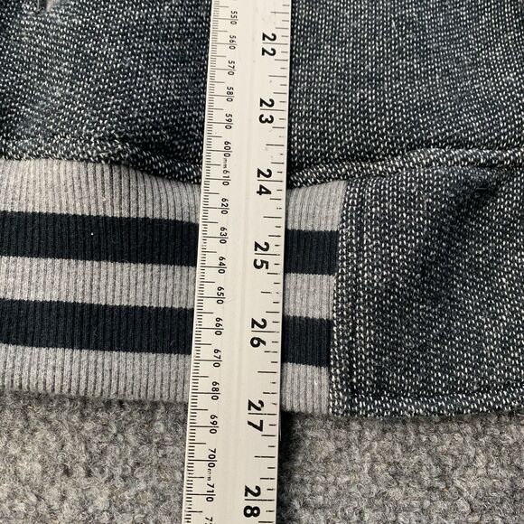 RVCA Varsity Jacket Mens Small Snap Button Gray Black Regular Fit Skater Surfer - Picture 11 of 16